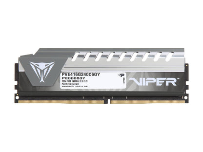 Patriot Viper Elite 16GB (1 x 16GB) DDR4 2400MHz DRAM (Desktop Memory) CL16 1.2V Grey DIMM (288-pin) Extreme Performance Memory PVE416G240C6GY (Intel XMP, AMD Ryzen)