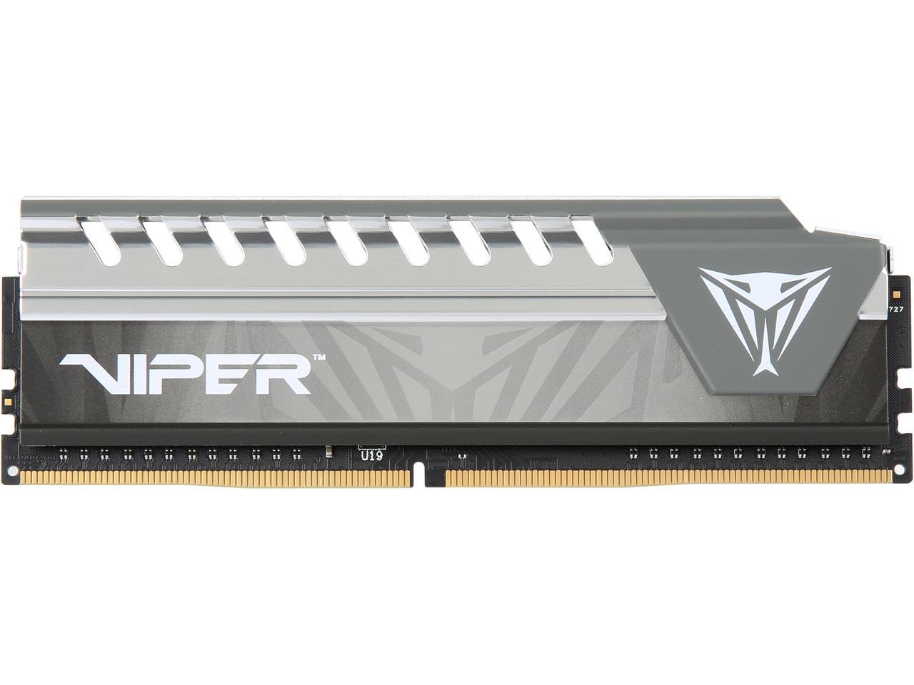 Patriot Viper Elite 4GB (1 x 4GB) DDR4 2400MHz DRAM (Desktop Memory) CL16 1.2V Grey DIMM (288-pin) Extreme Performance Memory PVE44G240C6GY (Intel XMP, AMD Ryzen)