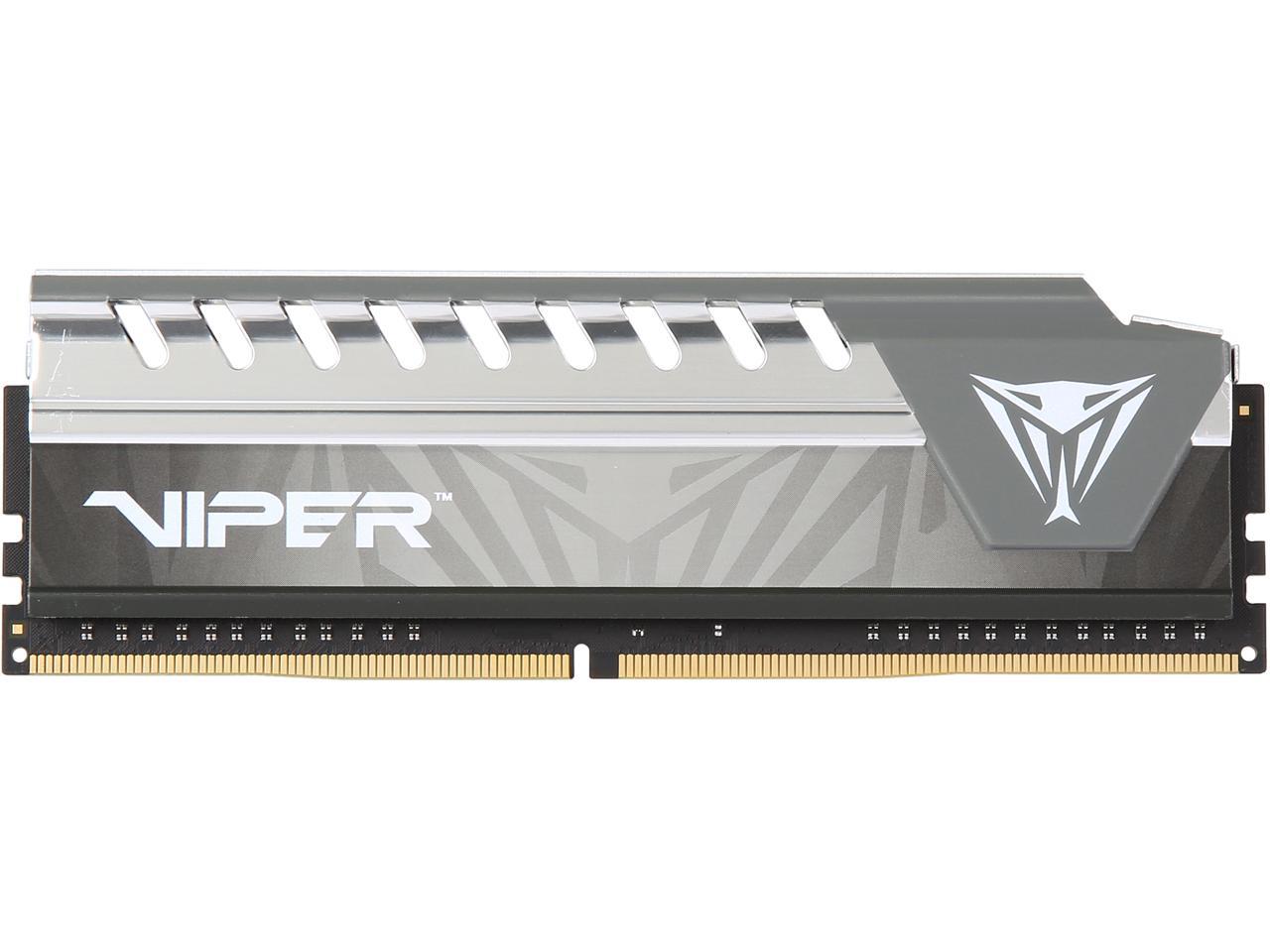 Patriot Viper Elite 8GB (1 x 8GB) DDR4 2400MHz DRAM (Desktop Memory) CL16 1.2V Grey DIMM (288-pin) Extreme Performance Memory PVE48G240C6GY (Intel XMP, AMD Ryzen)