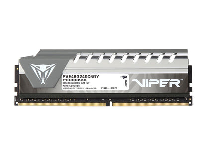 Patriot Viper Elite 8GB (1 x 8GB) DDR4 2400MHz DRAM (Desktop Memory) CL16 1.2V Grey DIMM (288-pin) Extreme Performance Memory PVE48G240C6GY (Intel XMP, AMD Ryzen)