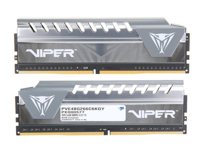 Patriot Viper Elite 8GB (2 x 4GB) 288-Pin DDR4 SDRAM DDR4 2666 (PC4 21300) Desktop Memory Model PVE48G266C6KGY