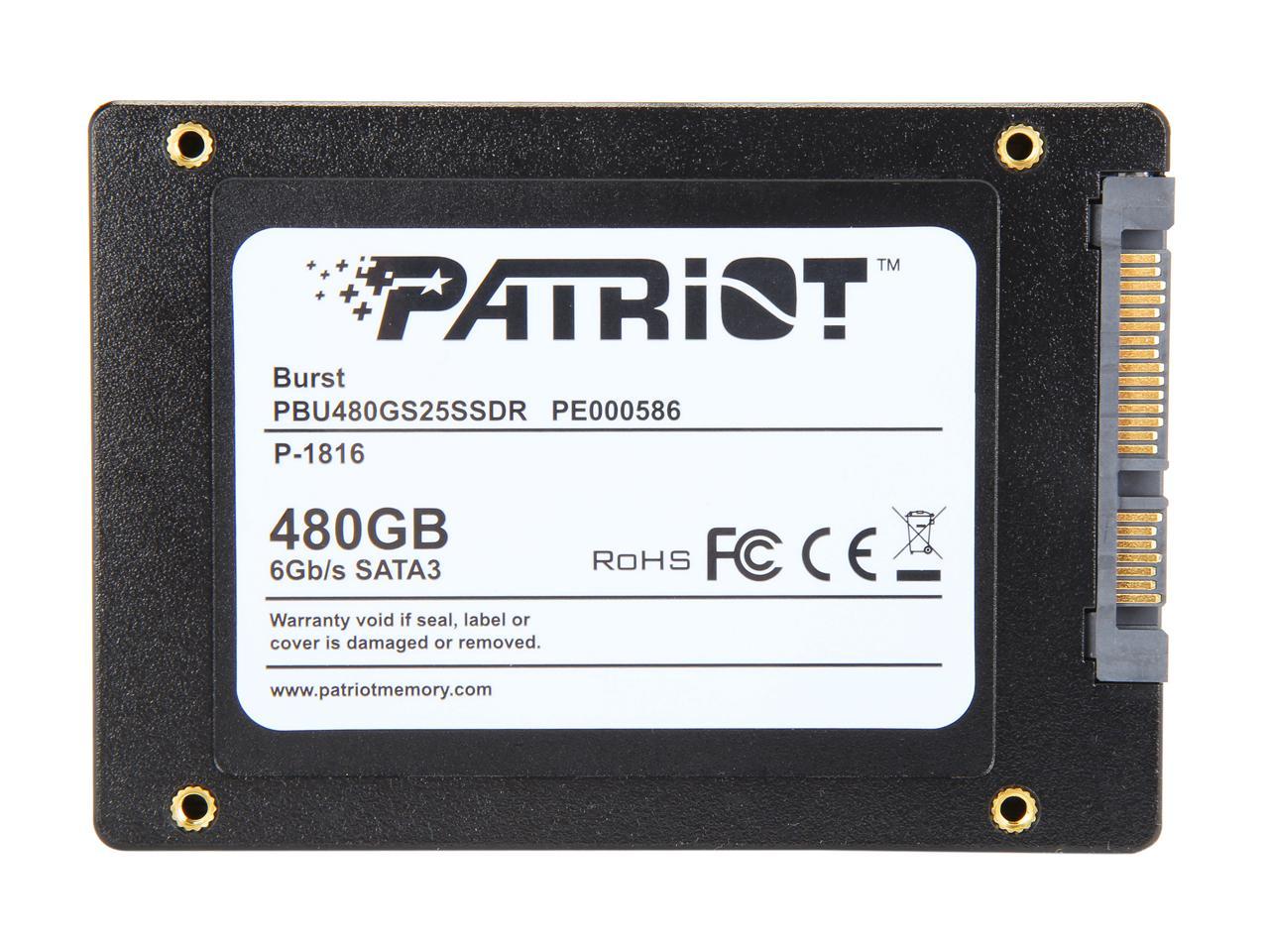 Patriot Burst 2.5" 480GB SATA III Internal Solid State Drive (SSD) PBU480GS25SSDR