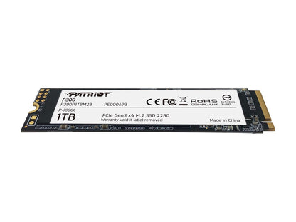 Patriot P300 M.2 2280 1TB PCIe Gen3 x4, NVMe 1.3 Internal Solid State Drive (SSD) P300P1TBM28
