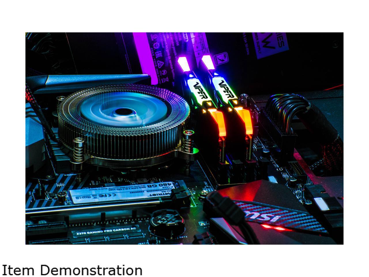 Patriot Viper RGB 32GB (2 x 16GB) 288-Pin DDR4 SDRAM DDR4 3600 (PC4 28800) Intel XMP 2.0 Desktop Memory Model PVR432G360C7K