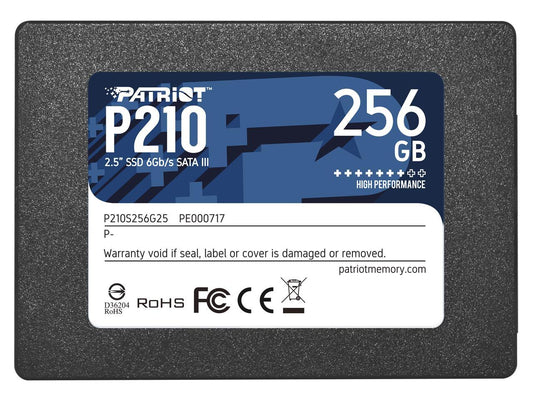 Patriot P210 2.5" 256GB SATA III Internal Solid State Drive (SSD) P210S256G25