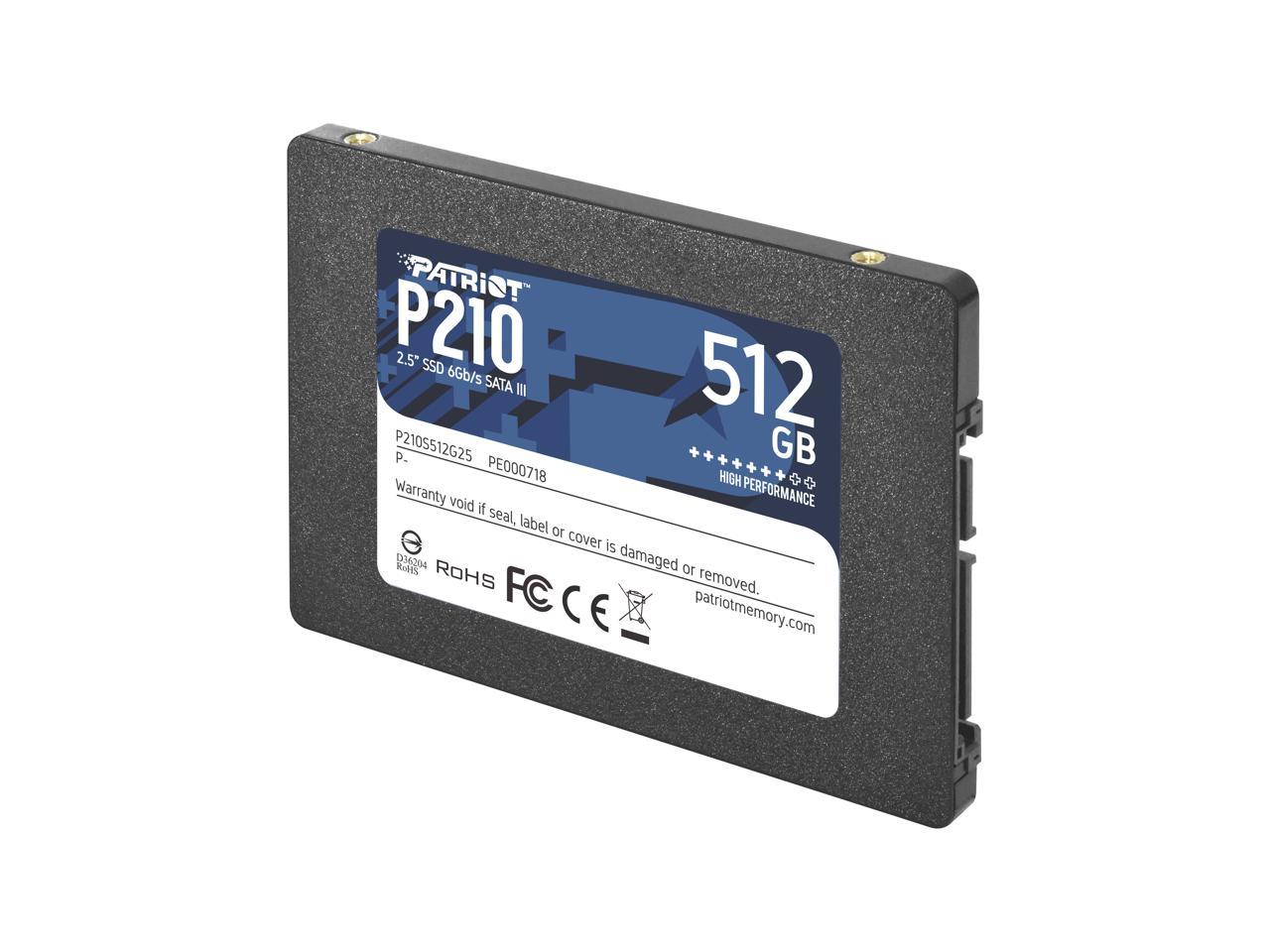 Patriot P210 2.5" 512GB SATA III Internal Solid State Drive (SSD) P210S512G25