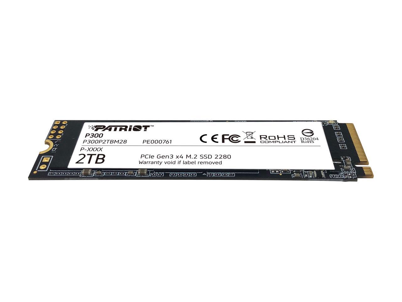 Patriot P300 M.2 2280 2TB PCIe Gen3 x4, NVMe 1.3 Internal Solid State Drive (SSD) P300P2TBM28