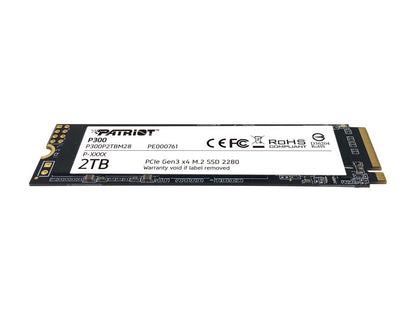 Patriot P300 M.2 2280 2TB PCIe Gen3 x4, NVMe 1.3 Internal Solid State Drive (SSD) P300P2TBM28