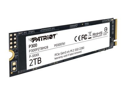 Patriot P300 M.2 2280 2TB PCIe Gen3 x4, NVMe 1.3 Internal Solid State Drive (SSD) P300P2TBM28