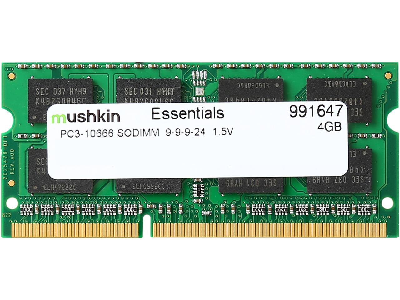 Mushkin Enhanced 4GB 204-Pin DDR3 SO-DIMM DDR3 1333 (PC3 10666) Laptop Memory Model 991647
