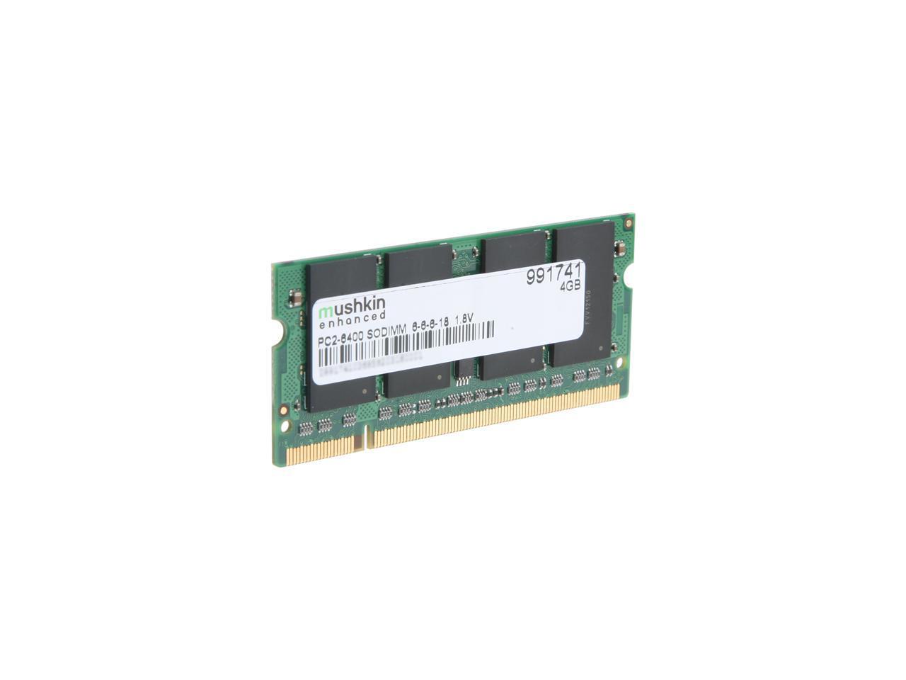 Mushkin Enhanced Essentials 4GB 200-Pin DDR2 SO-DIMM DDR2 800 (PC2 6400) Laptop Memory Model 991741
