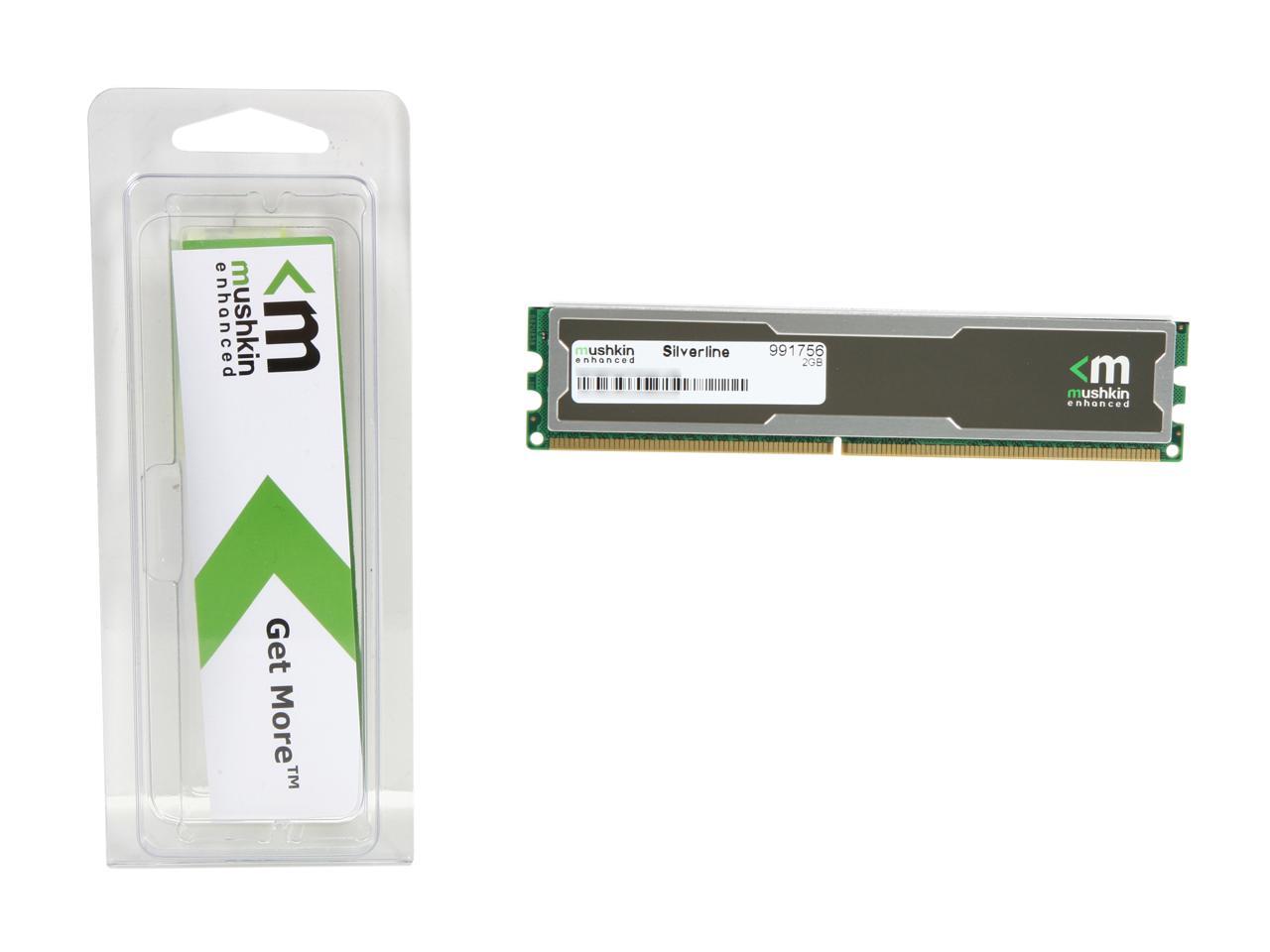 Mushkin Silverline 2GB 240-Pin DDR2 SDRAM DDR2 667 (PC2 5300) Desktop Memory Model 991756
