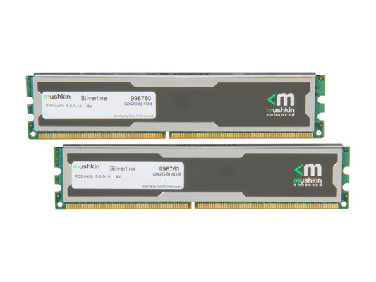 Mushkin Enhanced Silverline 4GB (2 x 2GB) DDR2 800 (PC2 6400) Desktop Memory Model 996760