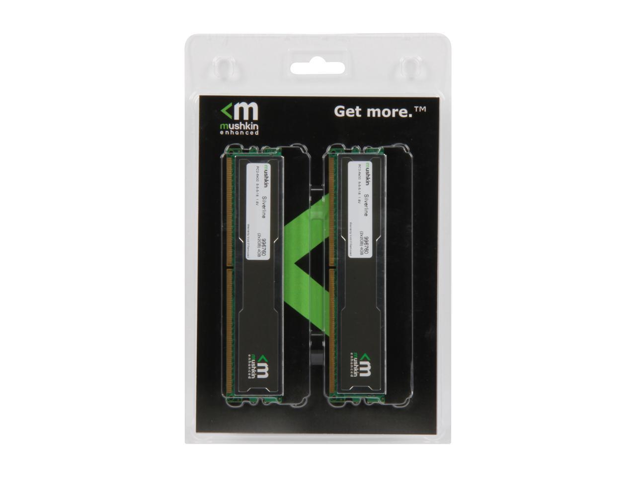 Mushkin Enhanced Silverline 4GB (2 x 2GB) DDR2 800 (PC2 6400) Desktop Memory Model 996760