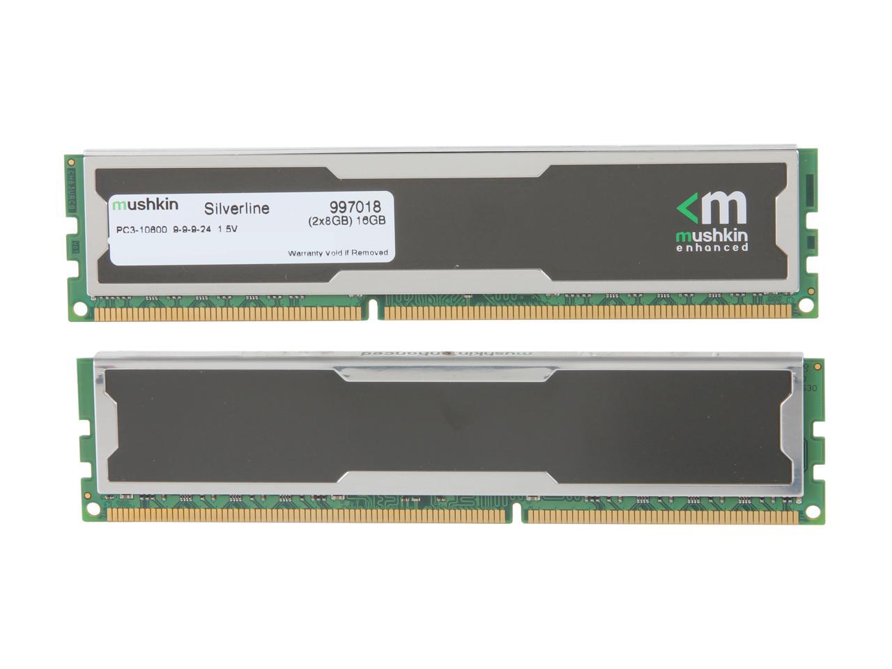 Mushkin Enhanced Silverline 16GB (2 x 8GB) DDR3 1333 (PC3 10600) Desktop Memory Model 997018