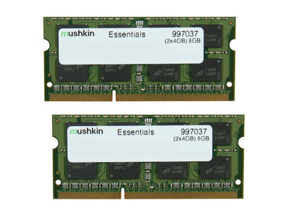 Mushkin Enhanced Essentials 8GB (2 x 4GB) 204-Pin DDR3 SO-DIMM DDR3L 1600 (PC3L 12800) Laptop Memory Model 997037