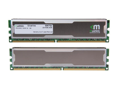 Mushkin Enhanced Silverline 8GB (2 x 4GB) DDR2 800 (PC2 6400) Desktop Memory Model 996763
