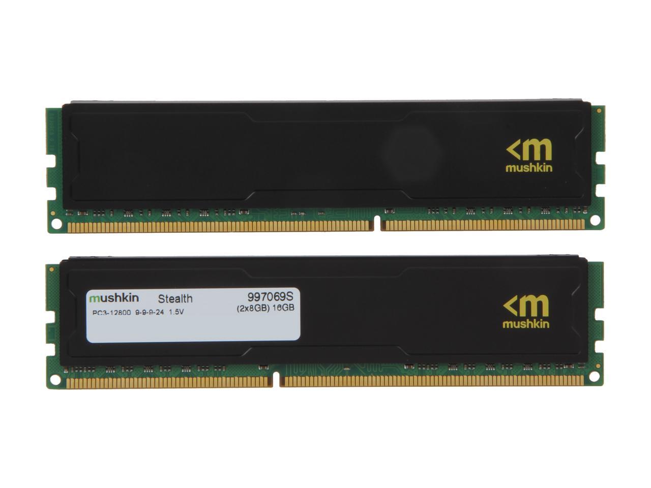 Mushkin Stealth 16GB (2 x 8GB) 240-Pin DDR3 SDRAM DDR3 1600 (PC3 12800) Desktop Memory Model 997069S
