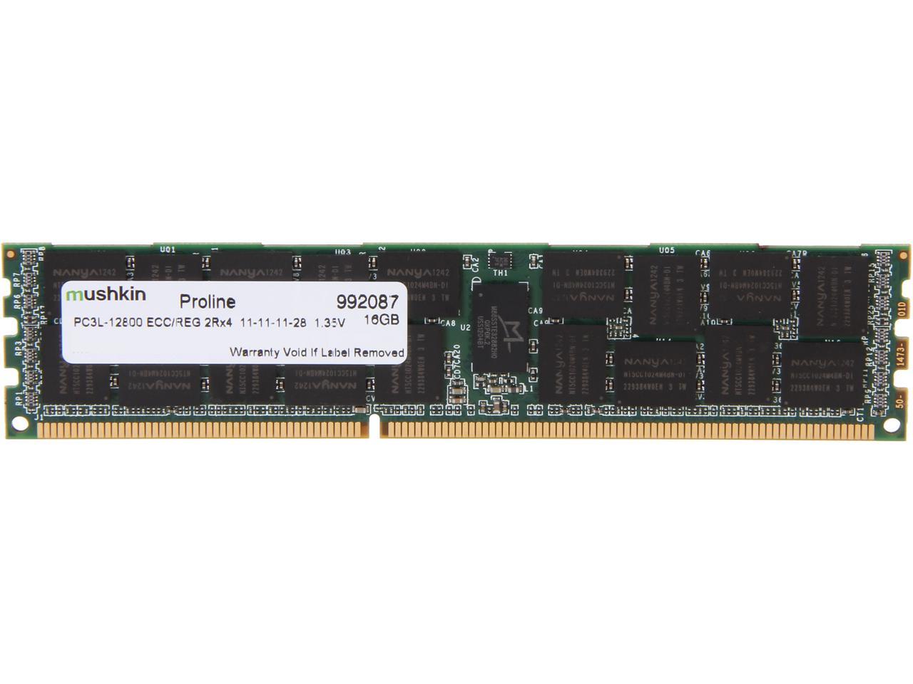 Mushkin Enhanced Proline 16GB 240-Pin DDR3 SDRAM ECC Registered Server Memory Model 992087