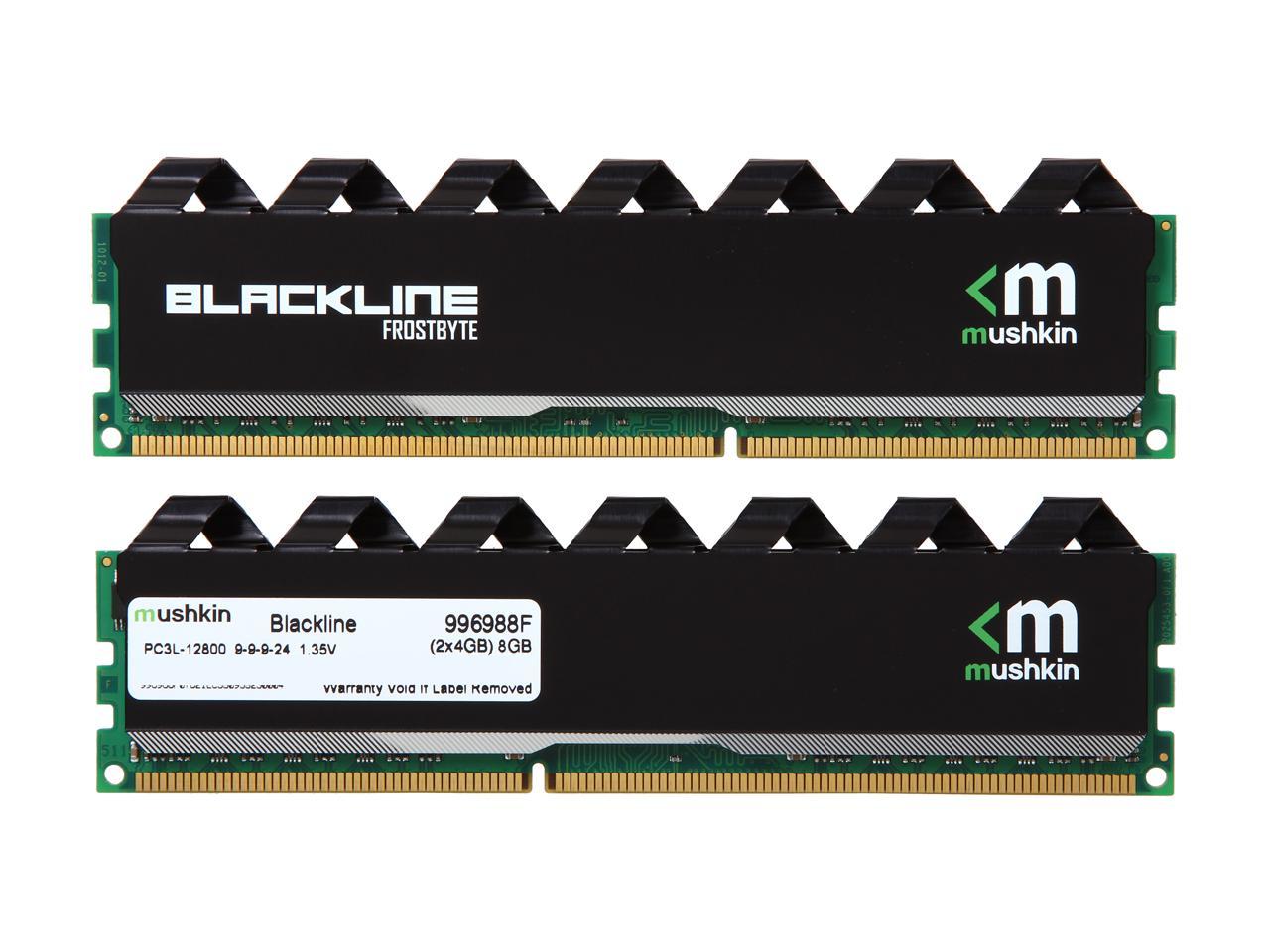 Mushkin Blackline 8GB (2 x 4GB) 240-Pin DDR3 SDRAM DDR3L 1600 (PC3L 12800) Desktop Memory Model 996988F