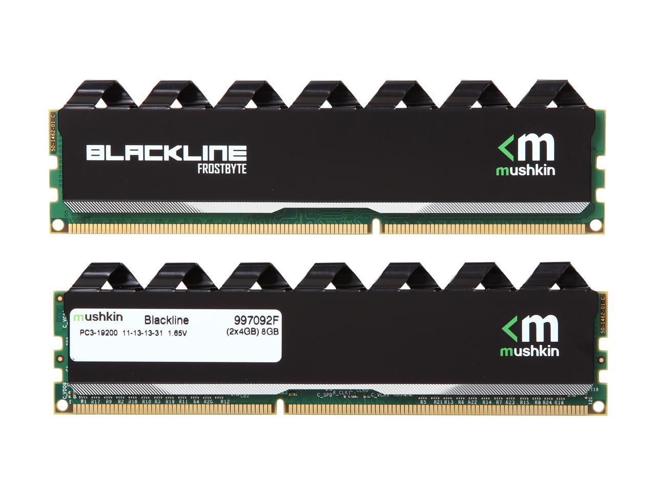 Mushkin Blackline 8GB (2 x 4GB) 240-Pin DDR3 SDRAM DDR3 2400 (PC3 19200) Desktop Memory Model 997092F