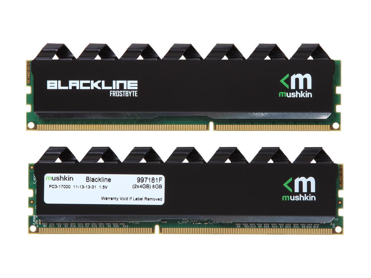Mushkin Blackline 8GB (2 x 4GB) 240-Pin DDR3 SDRAM DDR3 2133 (PC3 17000) Desktop Memory Model 997181F
