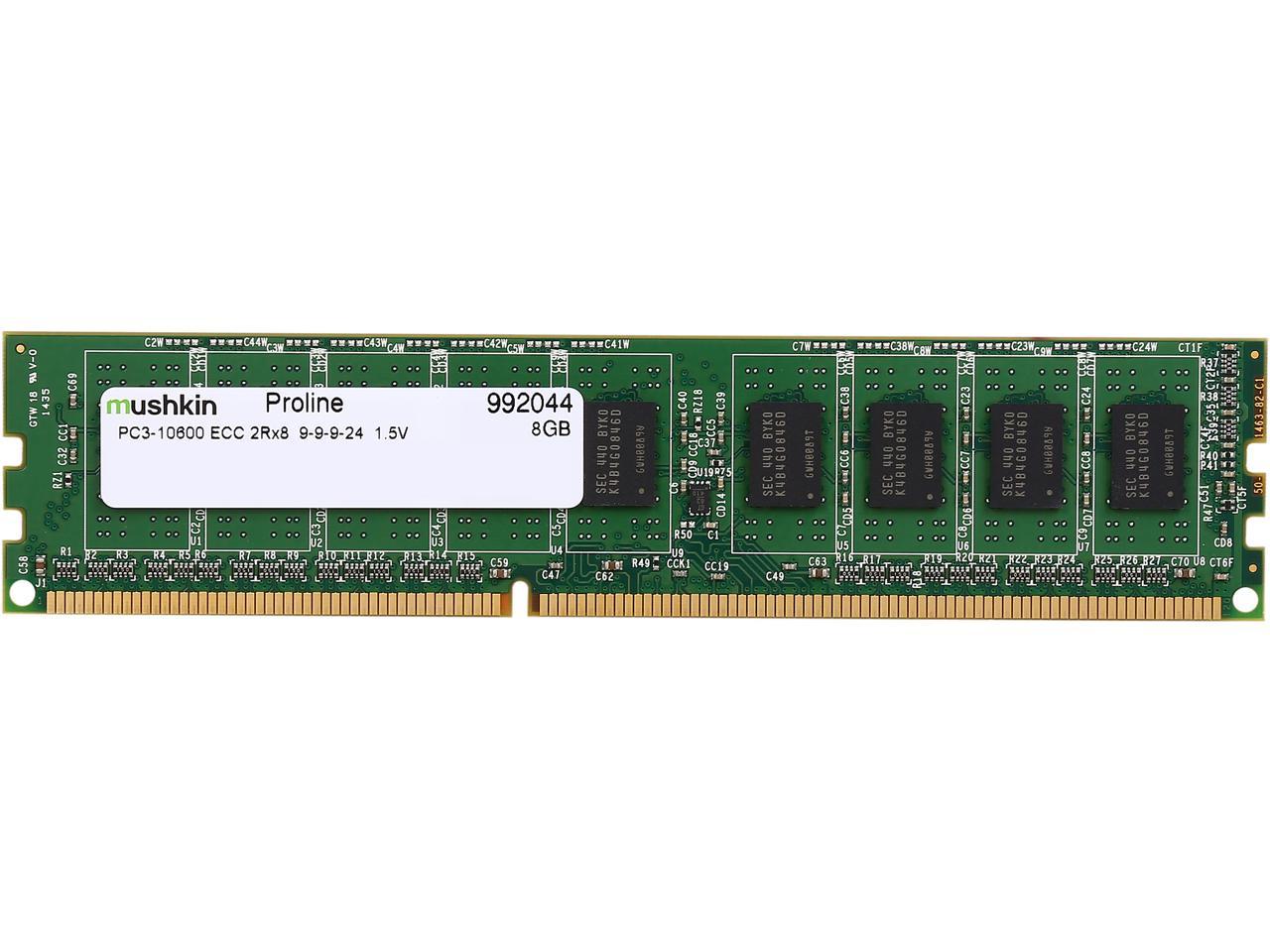 Mushkin Enhanced Proline 8GB 240-Pin DDR3 UDIMM ECC DDR3 1333 (PC3 10660) Server Memory Model 992044
