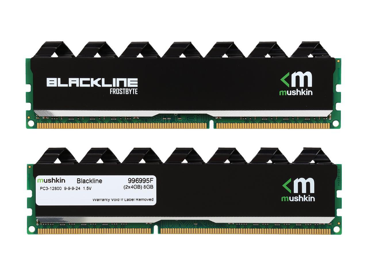Mushkin Blackline 8GB (2 x 4GB) 240-Pin DDR3 UDIMM DDR3 1600 (PC3 12800) Memory Model 996995F