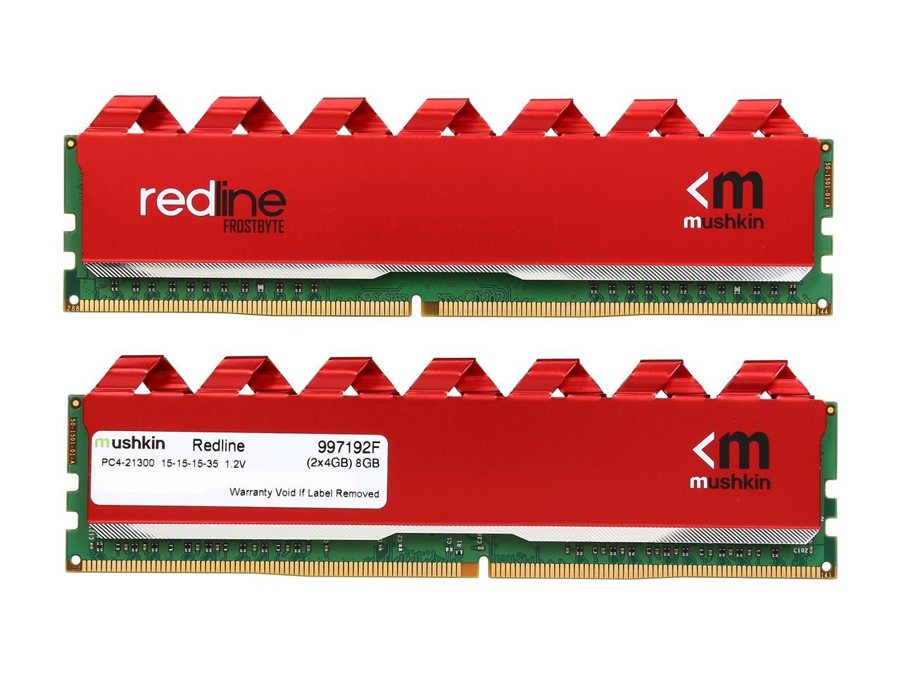 Mushkin Redline 8GB (2 x 4GB) 288-Pin DDR4 SDRAM DDR4 2666 (PC4 21300) Memory Model 997192F