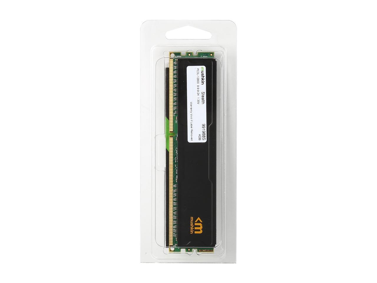 Mushkin Enhanced Stealth 4GB DDR3L 1600 (PC3L 12800) Desktop Memory Model 991988S