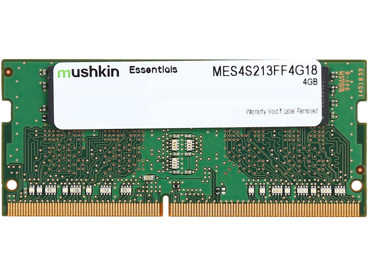 Mushkin Essentials 4GB 260-Pin DDR4 SO-DIMM DDR4 2133 (PC4 17000) Laptop Memory Model MES4S213FF4G18