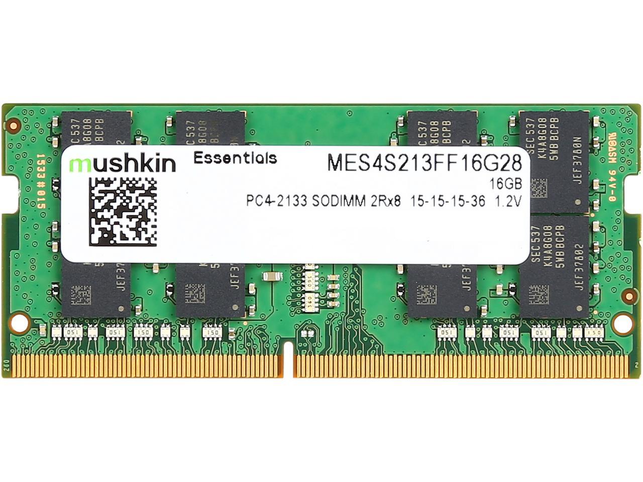 Mushkin Essentials 16GB 260-Pin DDR4 SO-DIMM DDR4 2133 (PC4 17000) Laptop Memory Model MES4S213FF16G28