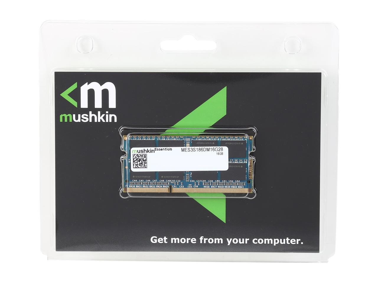 Mushkin Enhanced Essentials 16GB 204-Pin DDR3 SO-DIMM DDR3L 1866 (PC3L 14900) Laptop Memory Model MES3S186DM16G28