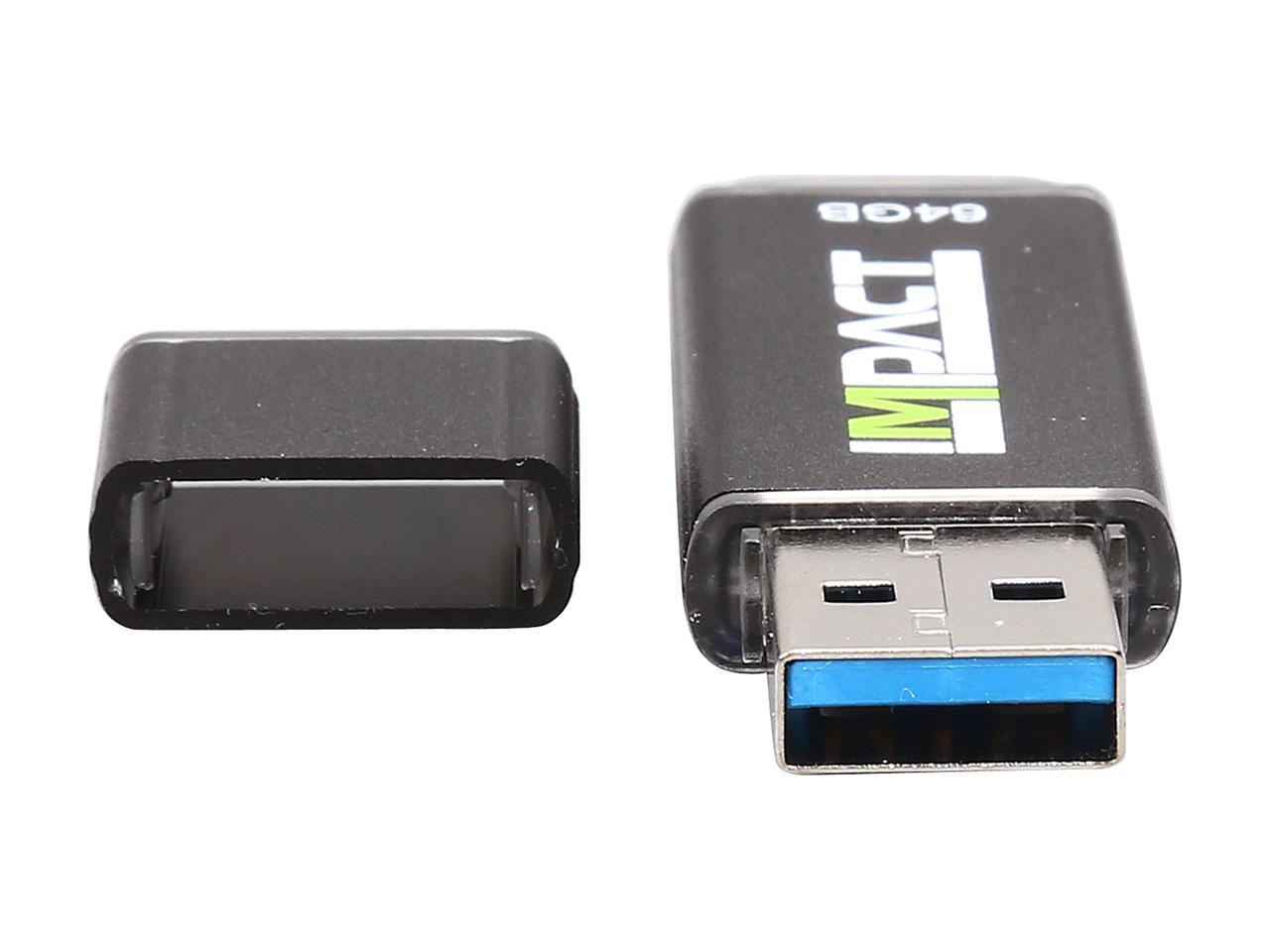 Mushkin 64GB Impact USB 3.0 (MLC NAND) Flash Drive Model MKNUFDIM64GB