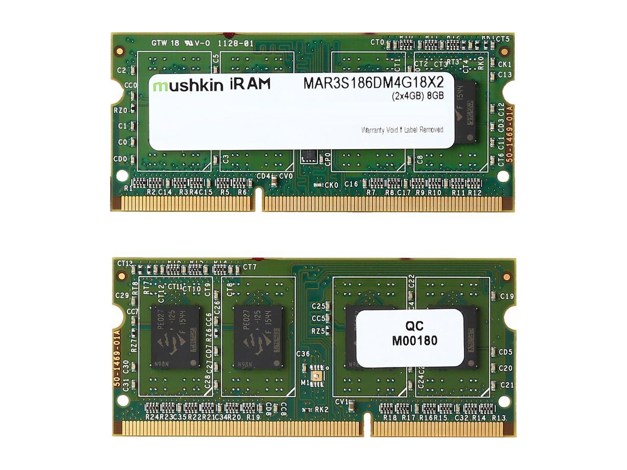 Mushkin Enhanced iRam 8GB (2 x 4GB) DDR3L 1866 (PC3L 14900) Memory for Late-2015 iMac (Core i5/i7) Model MAR3S186DM4G18X2