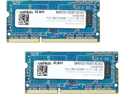 Mushkin Enhanced iRam 8GB (2 x 4GB) DDR3 1600 (PC3 12800) Memory for Apple Model MAR3S160BT4GX2