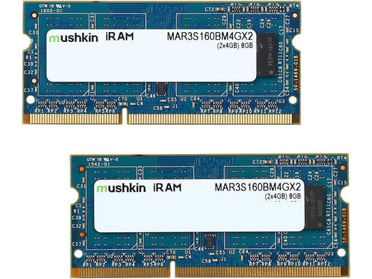 Mushkin Enhanced iRam 8GB (2 x 4GB) DDR3L 1600 (PC3L 12800) Memory for Apple Model MAR3S160BM4GX2