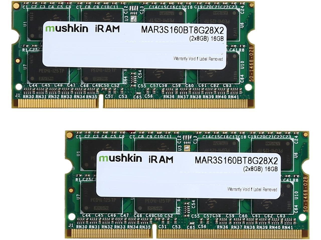 Mushkin Enhanced iRam 16GB (2 x 8GB) DDR3 1600 (PC3 12800) Memory for Apple Model MAR3S160BT8G28X2