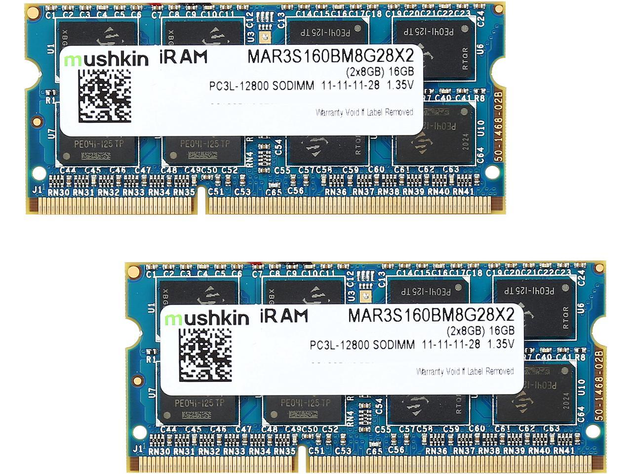 Mushkin Enhanced iRam 16GB (2 x 8GB) DDR3L 1600 (PC3L 12800) Memory for Apple Model MAR3S160BM8G28X2