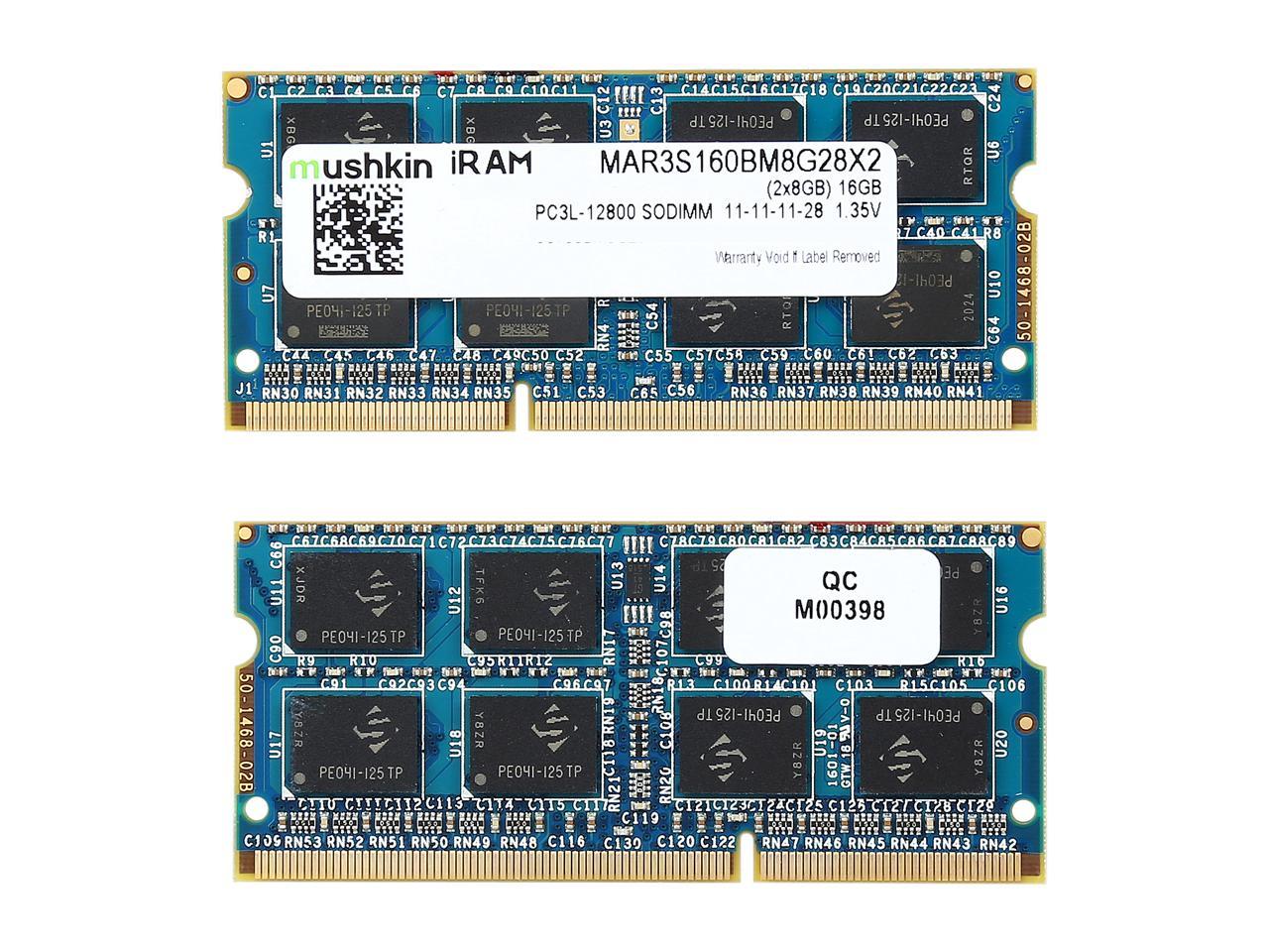 Mushkin Enhanced iRam 16GB (2 x 8GB) DDR3L 1600 (PC3L 12800) Memory for Apple Model MAR3S160BM8G28X2