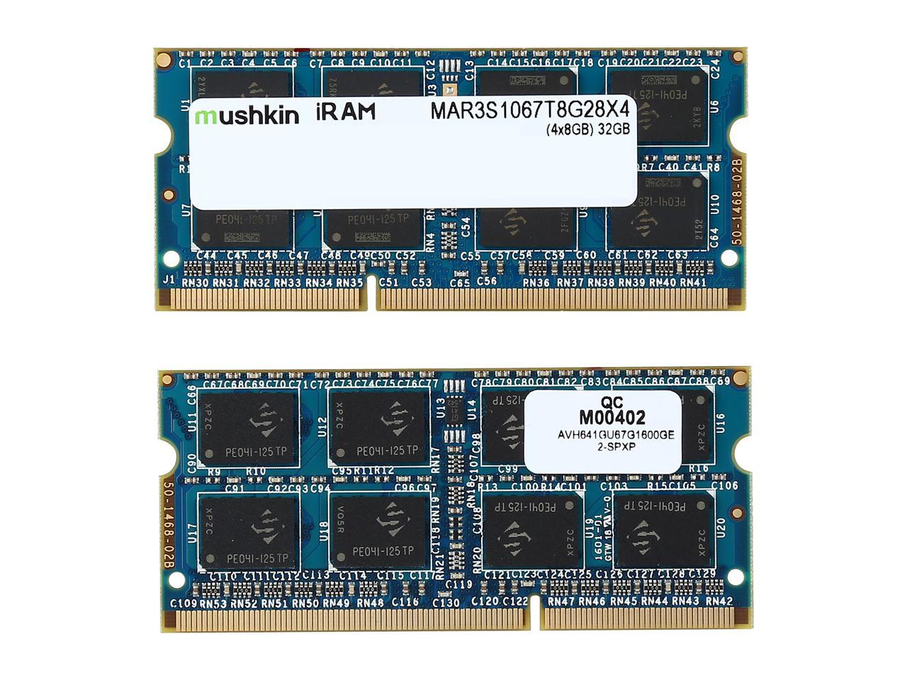 Mushkin iRam 32GB (4 x 8GB) DDR3 1066 (PC3 8500) Memory for Apple Model MAR3S1067T8G28X4