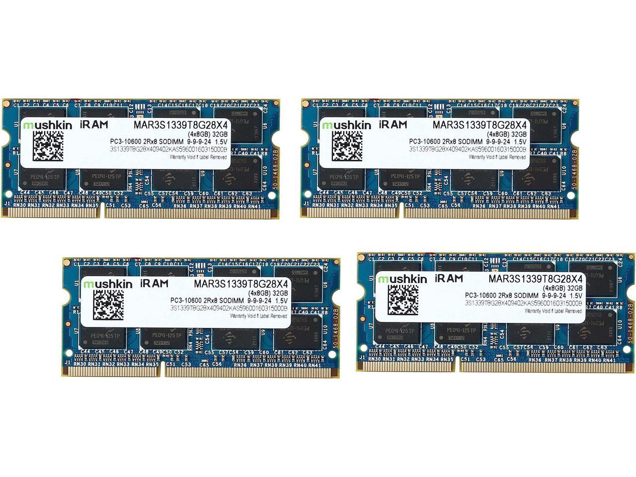 Mushkin iRam 32GB (4 x 8GB) DDR3 1333 (PC3 10600) Memory for Apple Model MAR3S1339T8G28X4