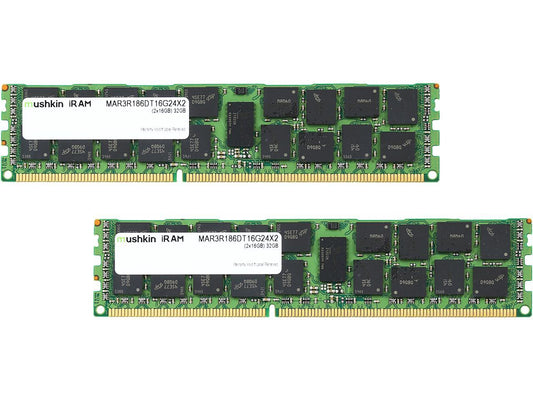 Mushkin iRam 32GB (2 x 16GB) DDR3 1866 (PC3 14900) ECC Registered Memory for Apple Model MAR3R186DT16G24X2
