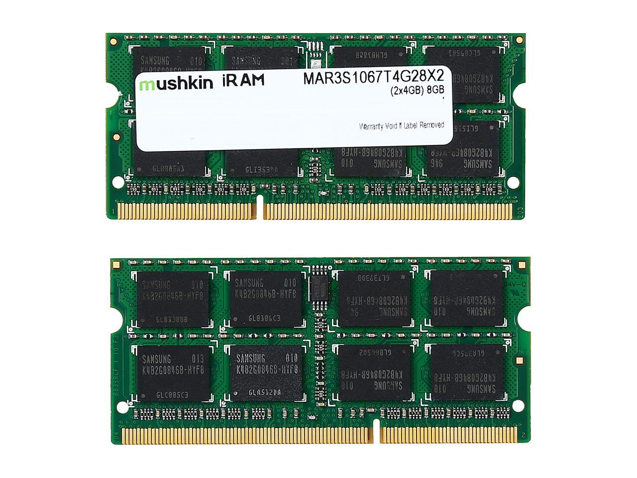 Mushkin Enhanced iRam 8GB (2 x 4GB) DDR3 1066 (PC3 8500) Memory for Apple Model MAR3S1067T4G28X2TBD