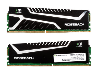 Mushkin Blackline 32GB (2 x 16GB) 288-Pin DDR4 SDRAM DDR4 2400 (PC4 19200) Desktop Memory Model MBB4U240FFFF16GX2