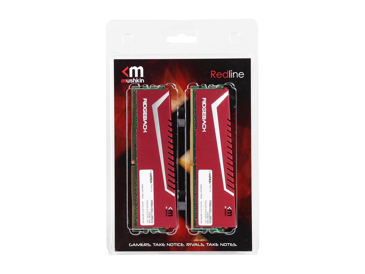 Mushkin Redline 16GB (2 x 8GB) 288-Pin DDR4 SDRAM DDR4 3200 (PC4 25600) Memory (Desktop Memory) Model MRB4U320LLLM8GX2