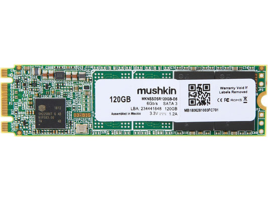 Mushkin Source M.2 2280 120GB SATA III 3D TLC Internal Solid State Drive (SSD) MKNSSDSR120GB-D8