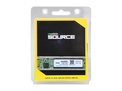 Mushkin Source M.2 2280 500GB SATA III 3D TLC Internal Solid State Drive (SSD) MKNSSDSR500GB-D8