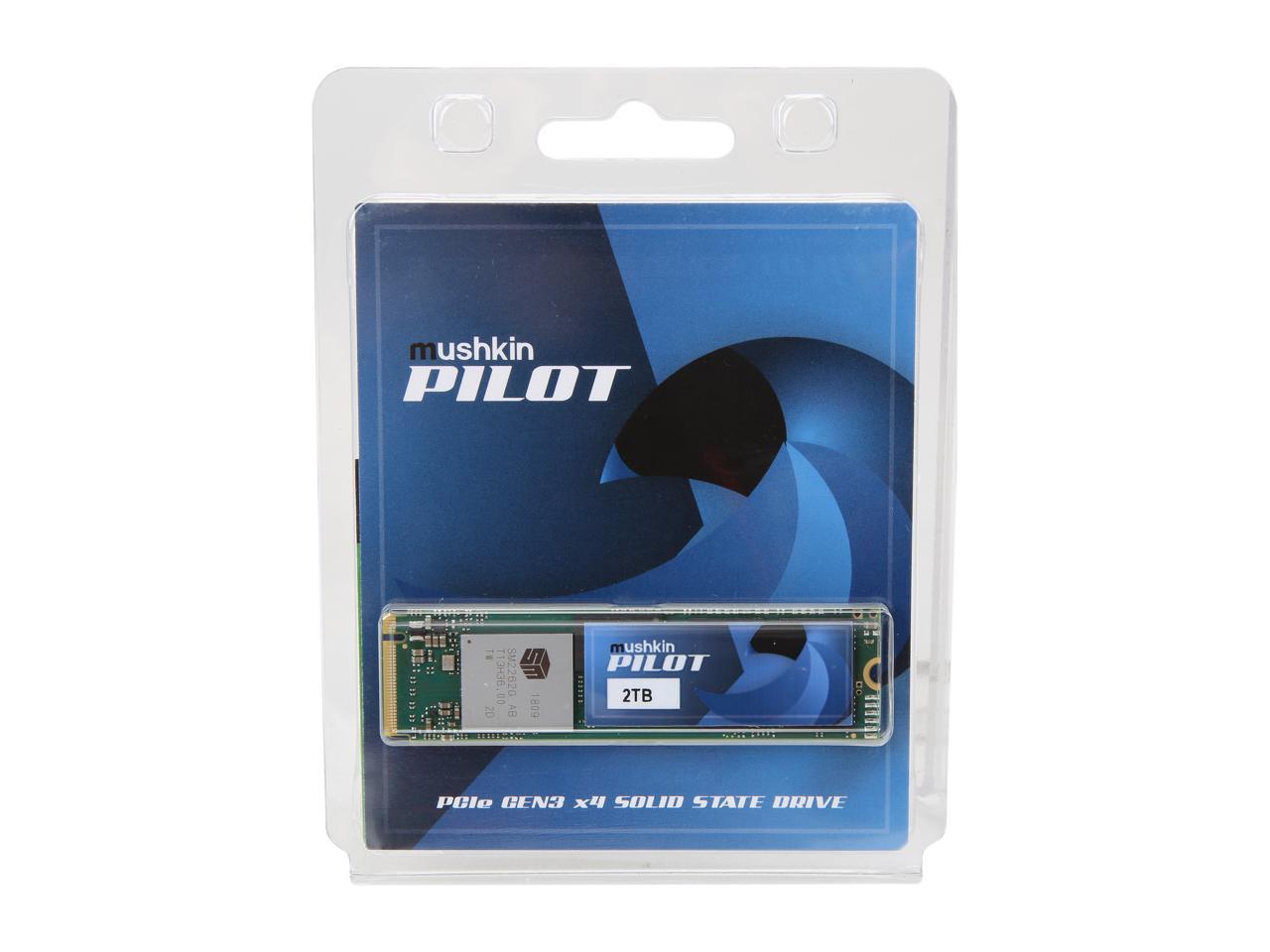 Mushkin Pilot M.2 2280 2TB PCIe Gen3 x4 NVMe 1.3 3D TLC Internal Solid State Drive (SSD) MKNSSDPL2TB-D8