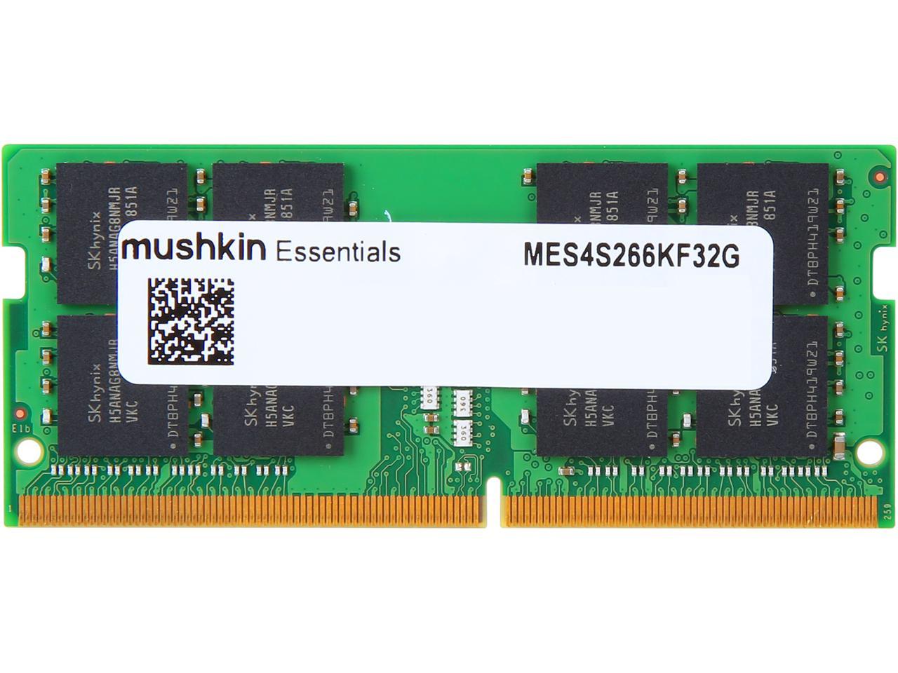 Mushkin Essentials 32GB 260-Pin DDR4 SO-DIMM DDR4 2666 (PC4 21300) Laptop Memory Model MES4S266KF32G